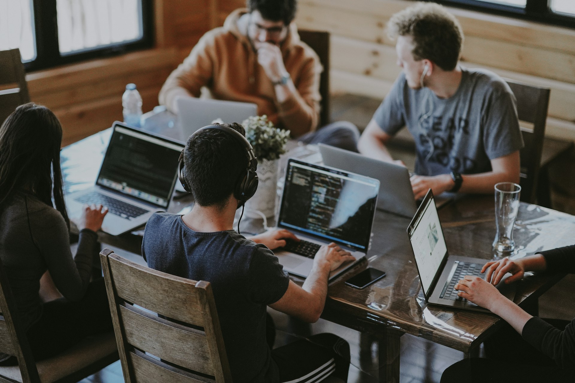 IT consultancy team collaborating on infrastructure